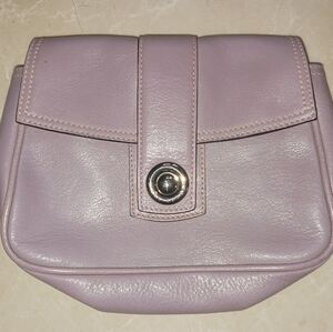 Marc Jacobs small purple leather clutch